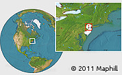 Satellite Location Map of ZIP code 07931, highlighted county, highlighted state