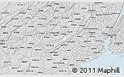 Silver Style 3D Map of ZIP code 07974