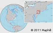 Gray Location Map of ZIP code 07974