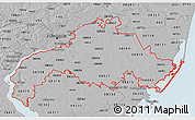 Gray 3D Map of ZIP codes starting with 080
