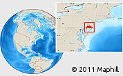 Shaded Relief Location Map of ZIP codes starting with 080