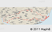 Classic Style Panoramic Map of ZIP codes starting with 080