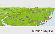 Physical Panoramic Map of ZIP codes starting with 080