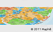 Political Shades Panoramic Map of ZIP codes starting with 080