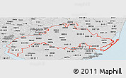 Silver Style Panoramic Map of ZIP codes starting with 080