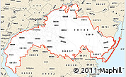 Classic Style Simple Map of ZIP codes starting with 080