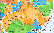 Political Shades Simple Map of ZIP codes starting with 080