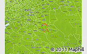 Physical Map of ZIP code 08009