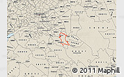 Shaded Relief Map of ZIP code 08009