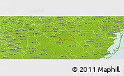 Physical Panoramic Map of ZIP code 08015