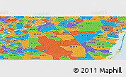Political Panoramic Map of ZIP code 08015