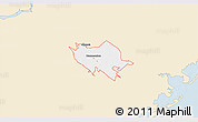 Classic Style 3D Map of ZIP code 08037, single color outside