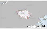 Gray 3D Map of ZIP code 08037, single color outside