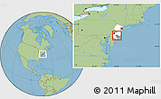 Savanna Style Location Map of ZIP code 08037, highlighted county, highlighted state