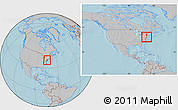 Gray Location Map of ZIP code 08054, within the entire country, hill shading