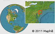 Satellite Location Map of ZIP code 08054