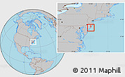 Gray Location Map of ZIP code 08401