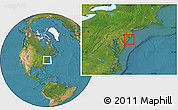 Satellite Location Map of ZIP code 08401