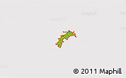 Physical 3D Map of ZIP code 08505, cropped outside