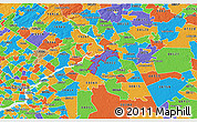 Political 3D Map of ZIP code 08505