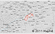 Silver Style 3D Map of ZIP code 08505