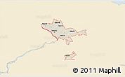 Classic Style 3D Map of ZIP codes starting with 086, single color outside