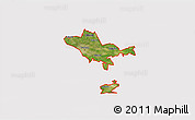 Satellite 3D Map of ZIP codes starting with 086, cropped outside