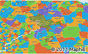 Satellite 3D Map of ZIP codes starting with 086, political outside