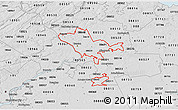 Silver Style 3D Map of ZIP codes starting with 086