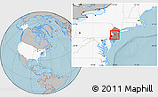 Gray Location Map of ZIP codes starting with 086, highlighted country, highlighted state, hill shading