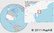 Gray Location Map of ZIP codes starting with 086, highlighted country