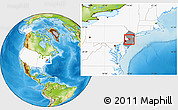 Physical Location Map of ZIP codes starting with 086, highlighted country, highlighted state
