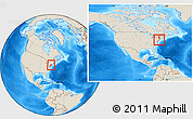 Shaded Relief Location Map of ZIP codes starting with 086, within the entire country