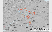 Gray Map of ZIP codes starting with 086