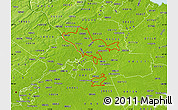 Physical Map of ZIP codes starting with 086