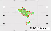 Political Shades Map of ZIP codes starting with 086, cropped outside