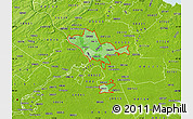 Political Shades Map of ZIP codes starting with 086, physical outside