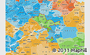 Political Shades Map of ZIP codes starting with 086