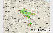 Political Shades Map of ZIP codes starting with 086, shaded relief outside