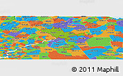 Physical Panoramic Map of ZIP codes starting with 086, political outside