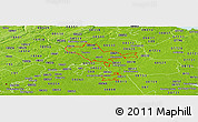Physical Panoramic Map of ZIP codes starting with 086