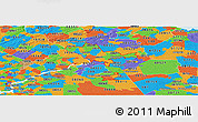Political Panoramic Map of ZIP codes starting with 086