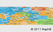 Political Shades Panoramic Map of ZIP codes starting with 086