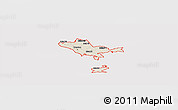 Shaded Relief Panoramic Map of ZIP codes starting with 086, cropped outside