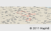 Shaded Relief Panoramic Map of ZIP codes starting with 086