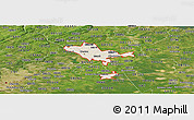 Shaded Relief Panoramic Map of ZIP codes starting with 086, satellite outside