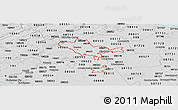 Silver Style Panoramic Map of ZIP codes starting with 086