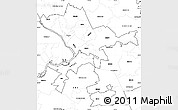 Blank Simple Map of ZIP codes starting with 086