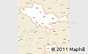 Classic Style Simple Map of ZIP codes starting with 086