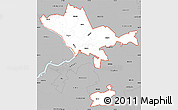 Gray Simple Map of ZIP codes starting with 086